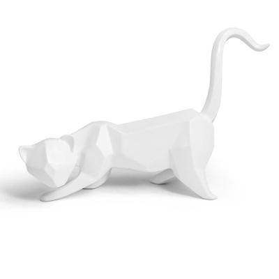مجسمه دکوراتیو طرح گربه رنگ سفید