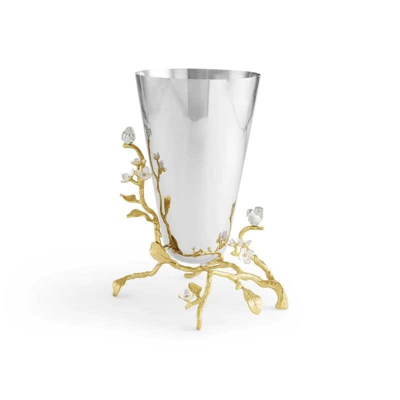 Michael Aram Lovebirds Silver & Gold · گلدان متوسط